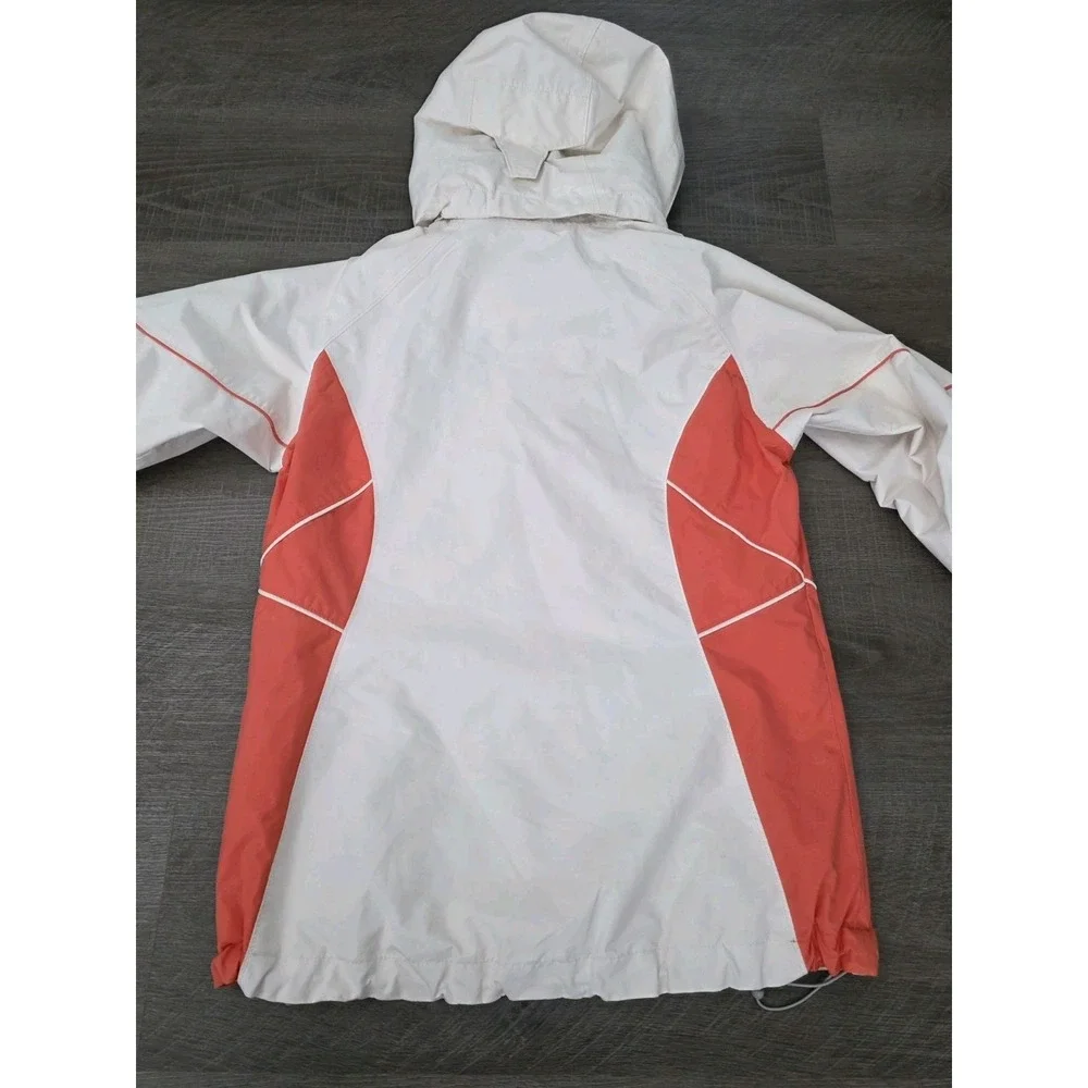Columbia Jacket Womens Small Omni-Tech‎ Waterproof Breathable Hooded Zip Button